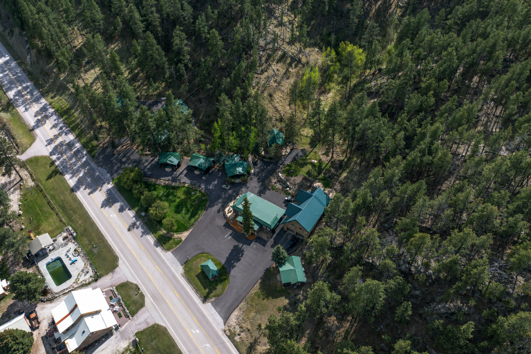 Aerial View of the Cabins